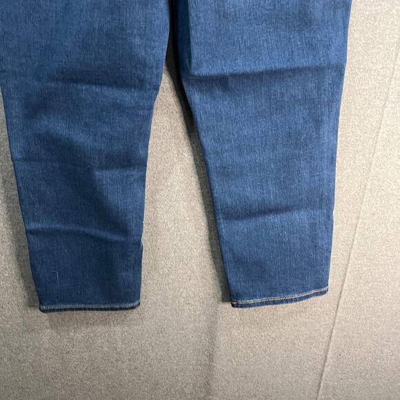 Encore by Idina Menzel Regular High Waisted Crop Jeans Indigo Medium Wash 10 - Picture 4 of 13